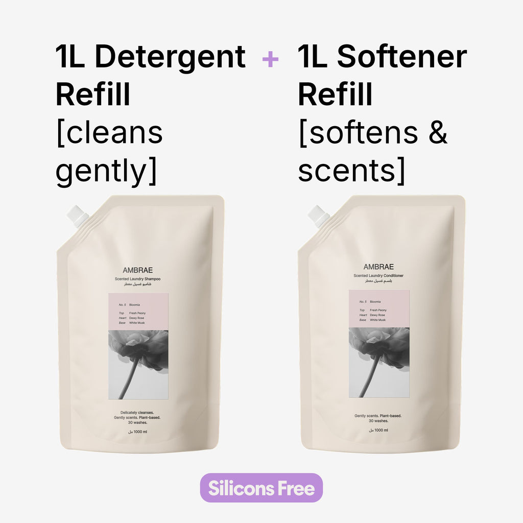 Bloomia No.5 - Scented Laundry Shampoo & Conditioner REFILL 2x1L