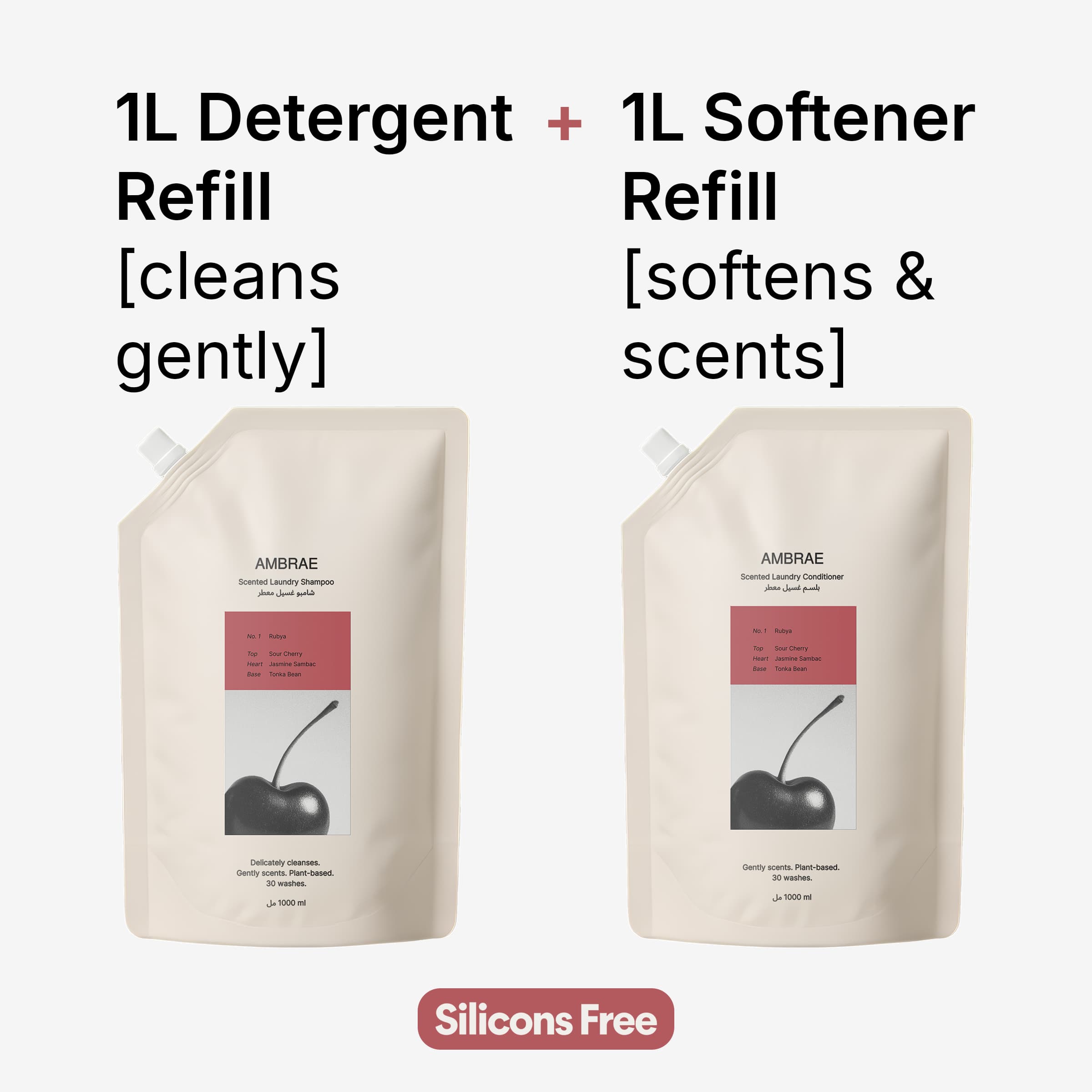 Rubya No.1 - Scented Laundry Shampoo & Conditioner REFILL 2x1L